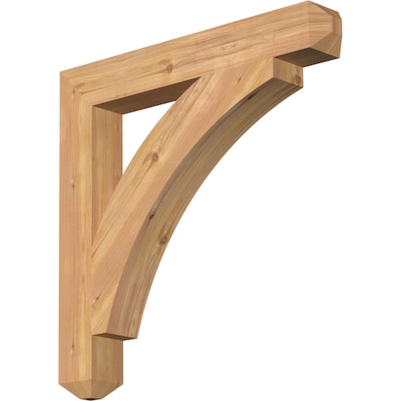 Ekena Millwork Thorton Craftsman Smooth Bracket, Western Red Cedar, 3 1/2"W x 26"D x 26"H BKT04X26X26THR04SWR